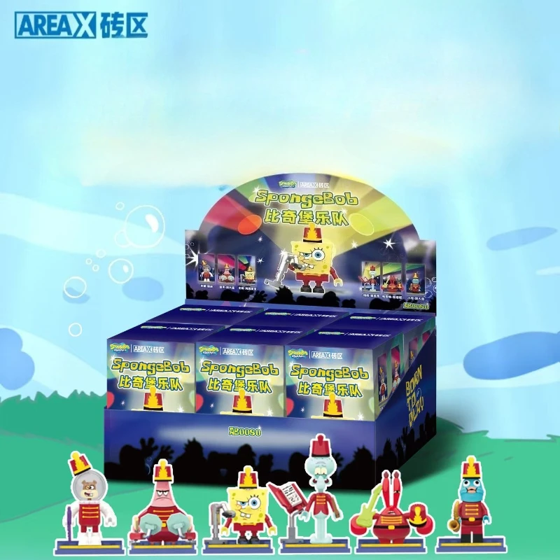 

New2025 SpongeBob SquarePants Band Assembles Building Blocks Pendant Gift Dolls To Decorate Children's Gifts