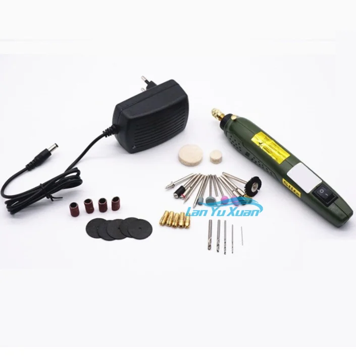 P500-11 Mini Electric Grinding Set Cutting Drilling Milling Engraving DIY Jade Wood Carving Machine Polishing Accessories