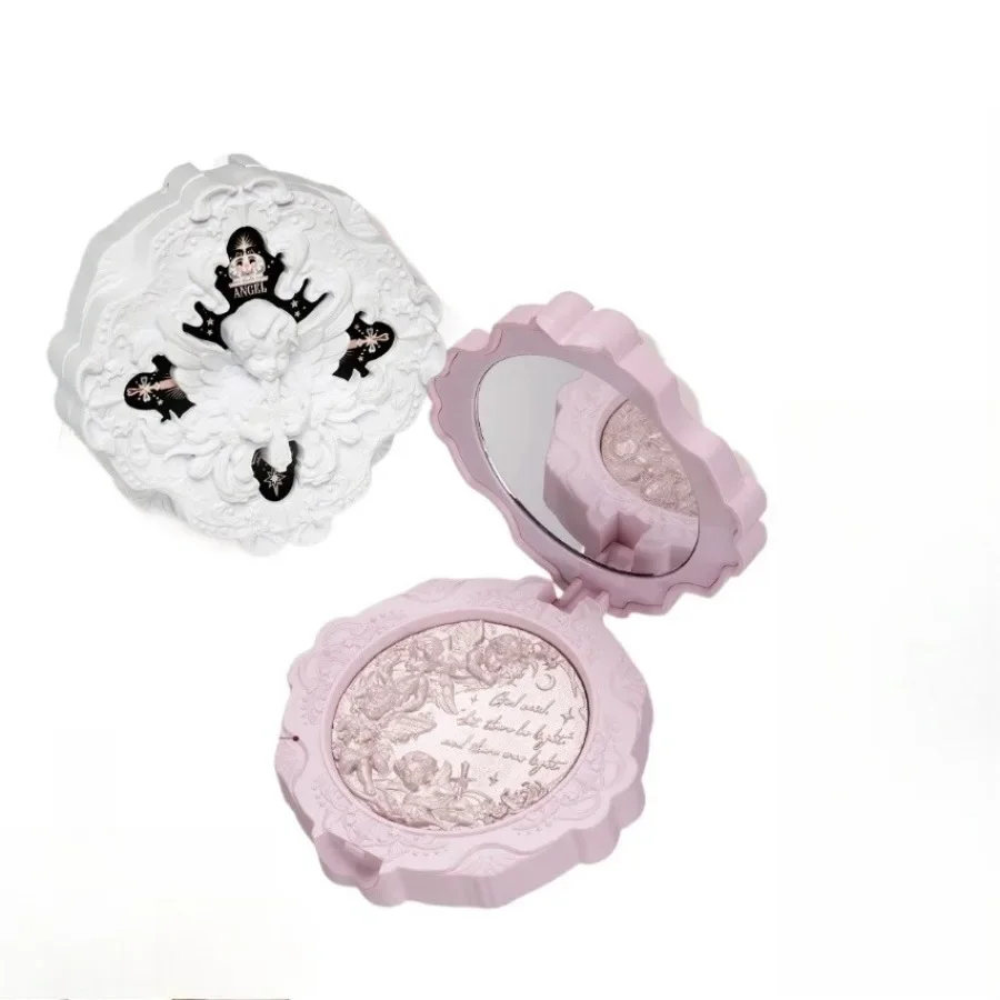 Flower Knows Little Angel Collection Embossed Highlighter Aria & Cupid Series,Luminous Pearl Glow,Collectible Relief Design