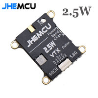 JHEMCU 2.5W VTX 5.8G 40CH Adjustable FPV Transmitter Built-in Microphone Heat Sink 2-6S 30X30mm for RC Airplane FPV Long Range