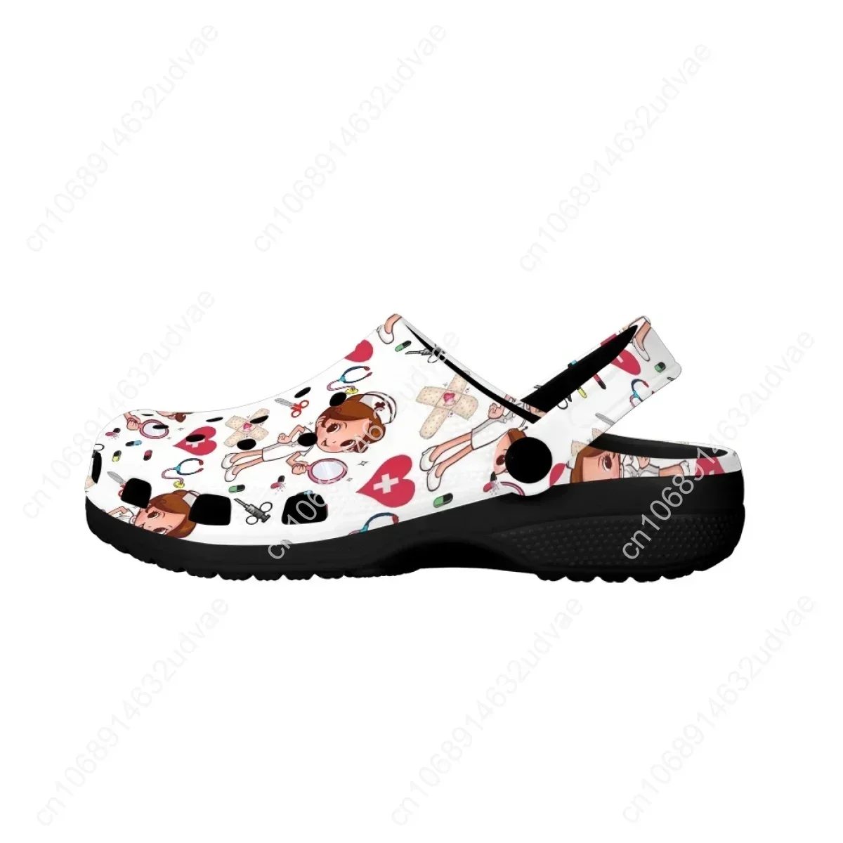 2023 verão ao ar livre chinelos femininos kawaii enfermeira design médico jardim apartamentos sapatos casal interior clássico sandálias de enfermagem calçado