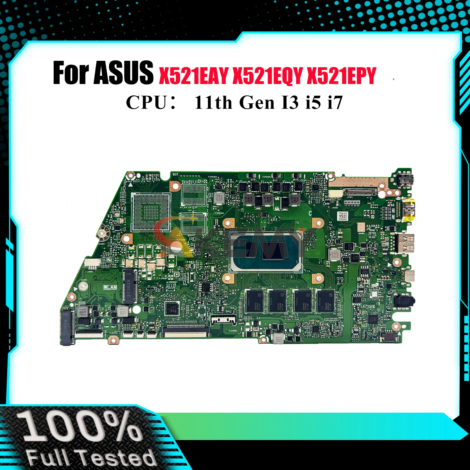 

X521EA Laptop Motherboard For ASUS VivoBook X521E I521E R521E X521EQY K533E X521EPY S533E X521EAY Mainboard W/ 11th Gen I3 i5 i7