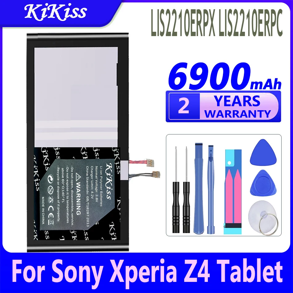 

Мощная батарея KiKiss LIS2210ERPX LIS2210ERPC 6900 мАч для Sony Xperia Z4 Z 4 Tablet SGP712 SGP771 1291-0052 батареи