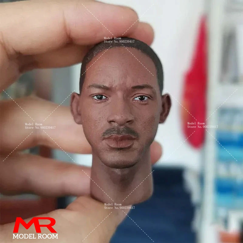 

1/6 Will Smith голова Лепка ПВХ Мужская голова резьба подходит для 12 дюймов мужской солдат экшн-фигурка куклы с черным телом