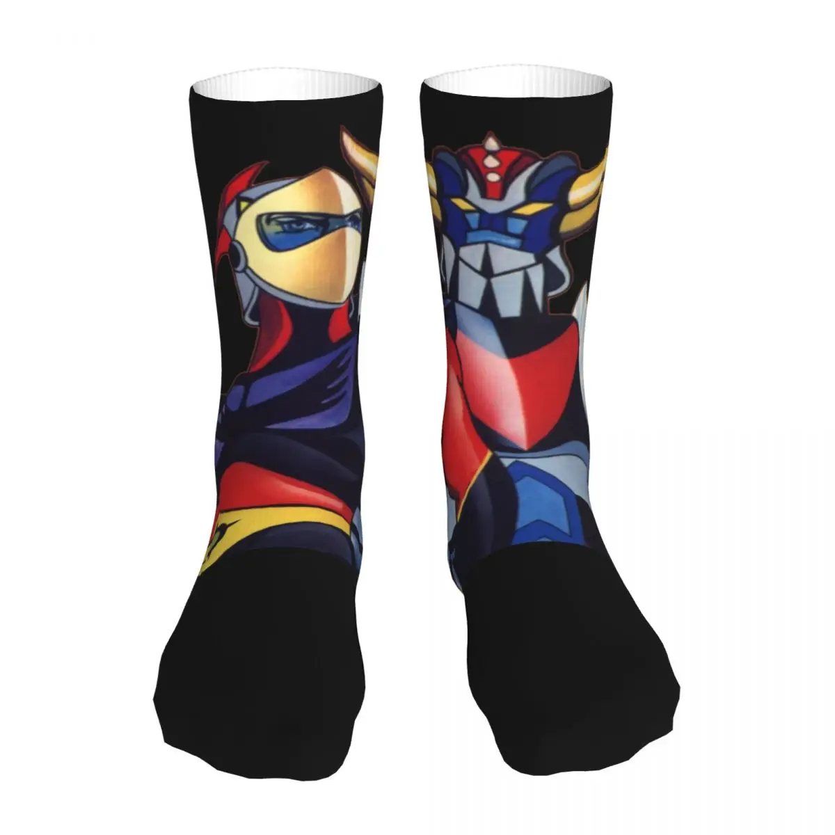 Men Sport UFO Robot Grendizer Goldrake Socks Cotton Funny Woman Sock