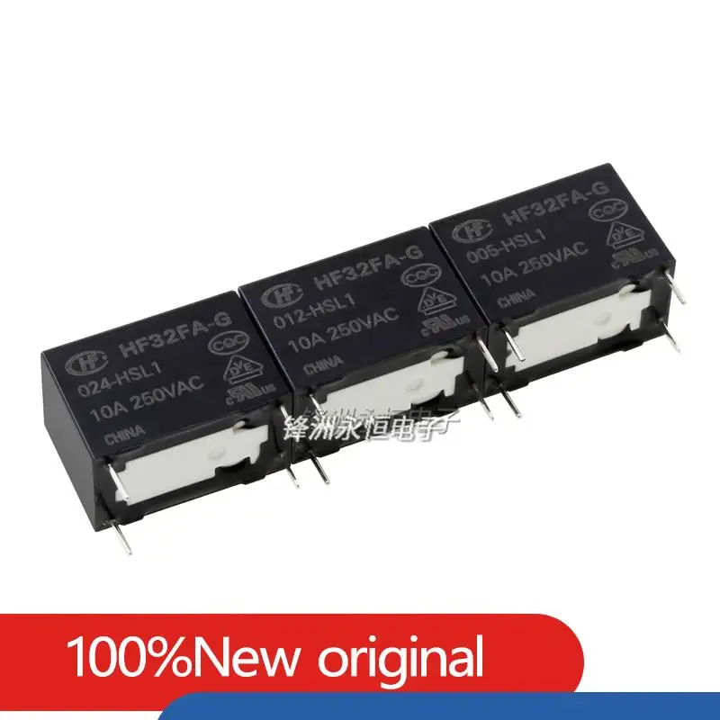 10PCS/Lot Relay HF32FA-G-003 005 012 024-HSL1 HSL2  HF32FA-G 005-HSL1 012-HSL1 024-HSL1 005-HSL2 012-HSL2 4PIN 10A Sensitive