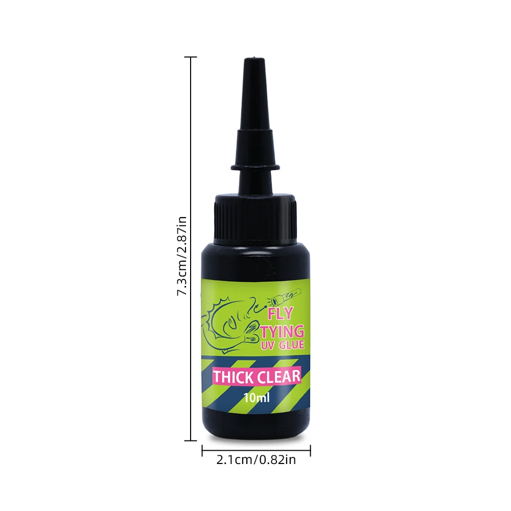 This UV glue set comes with thick, thin and soft formulas. Ideal for fly lure head, body and wing making.