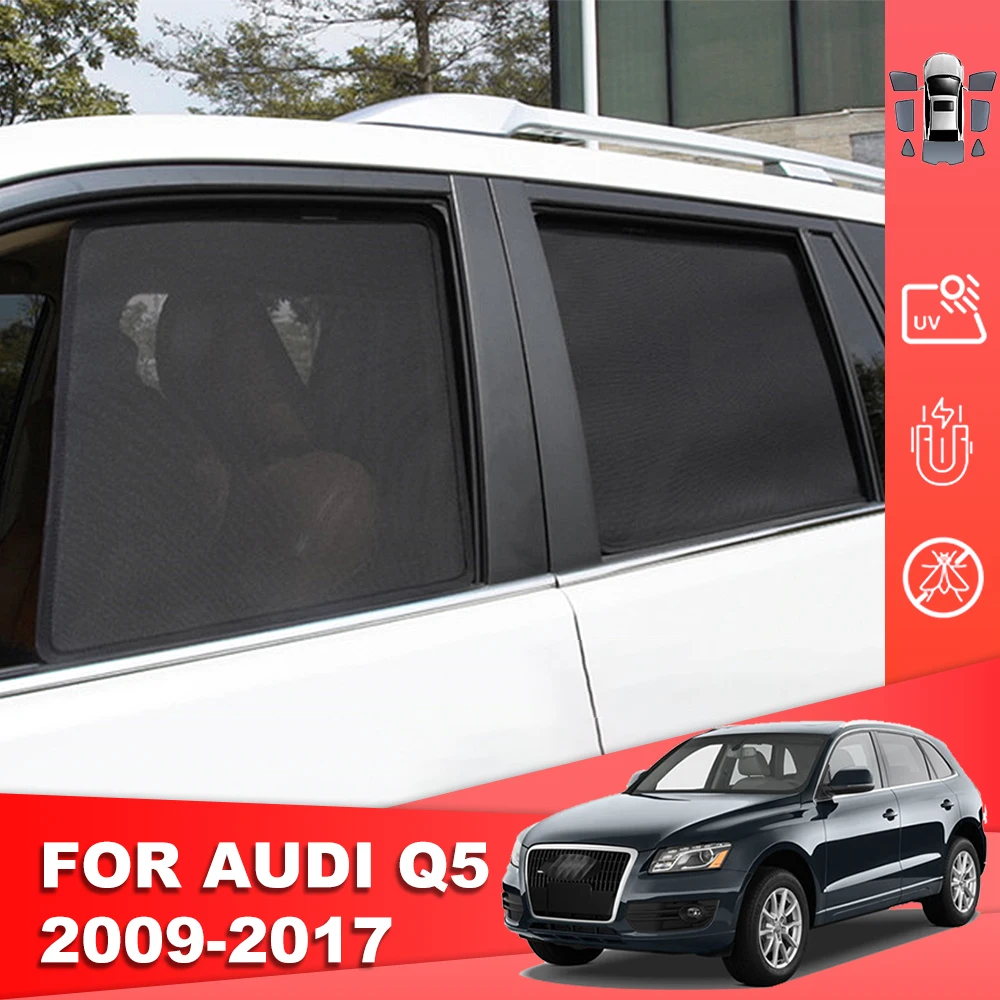 

For Audi Q5 SQ5 SUV MK1 2008-2017 Magnetic Car Sunshade Shield Front Windshield Curtain Rear Side Baby Window Sun Shade Visor