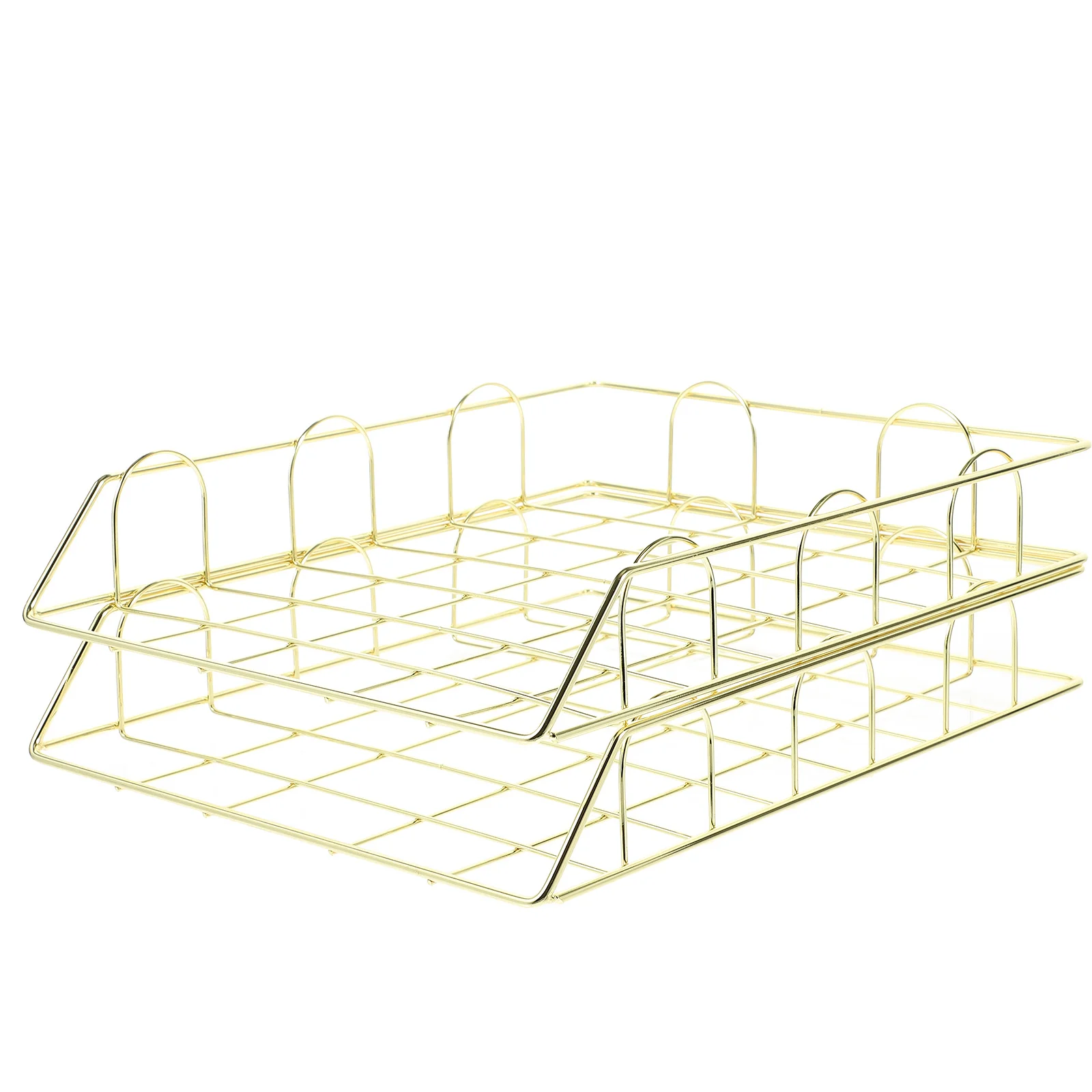 

2pcs File For Desk Metal Document Holder Office Storage Basket Mesh Desk Folder Organizer Paper Organizer Storage Black