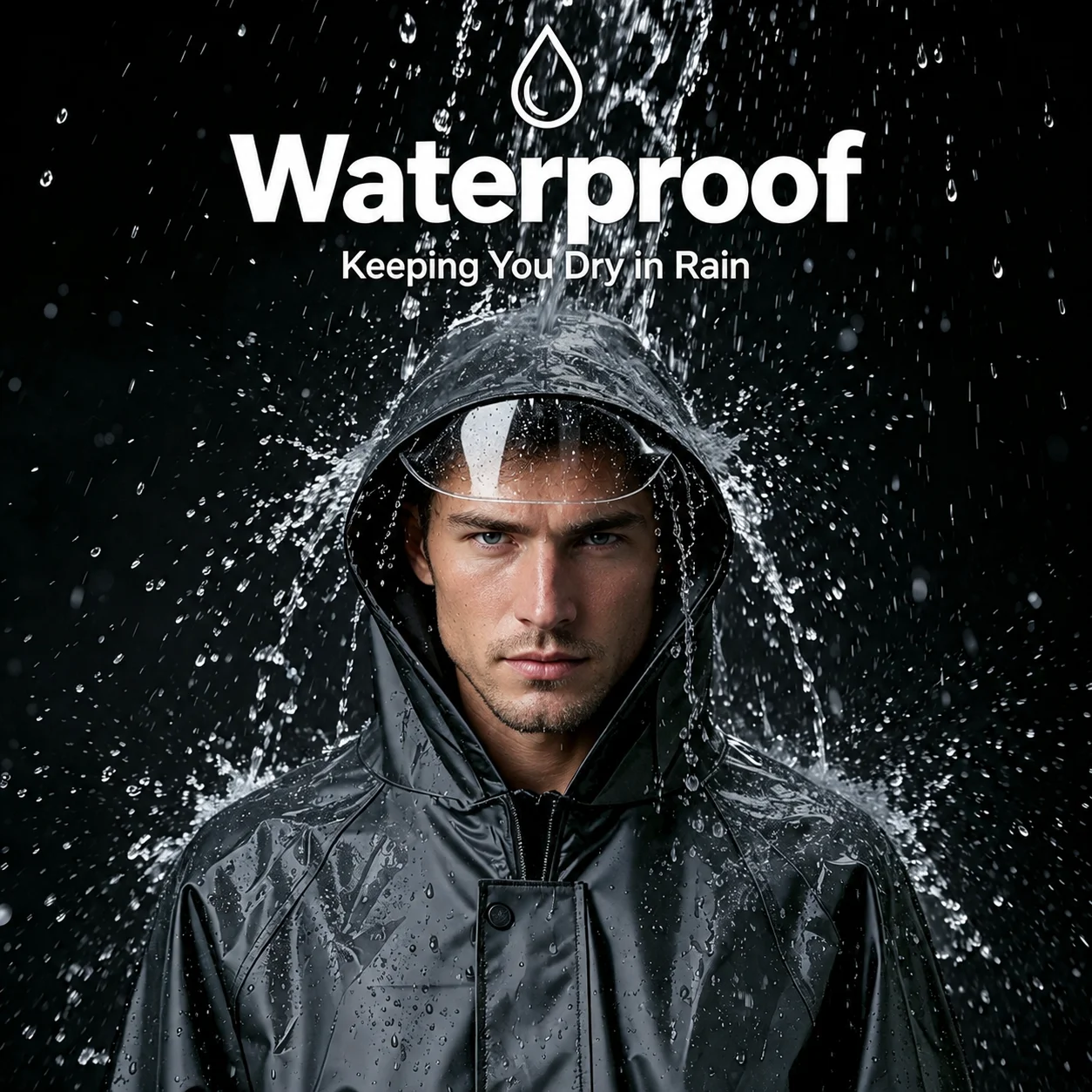 Waterproof Rain Suit 850g Ultra-Light Unisex One Size Black Motorcycle Reflective Tape Cycling Hiking Outdoor Raincoat Pants Set