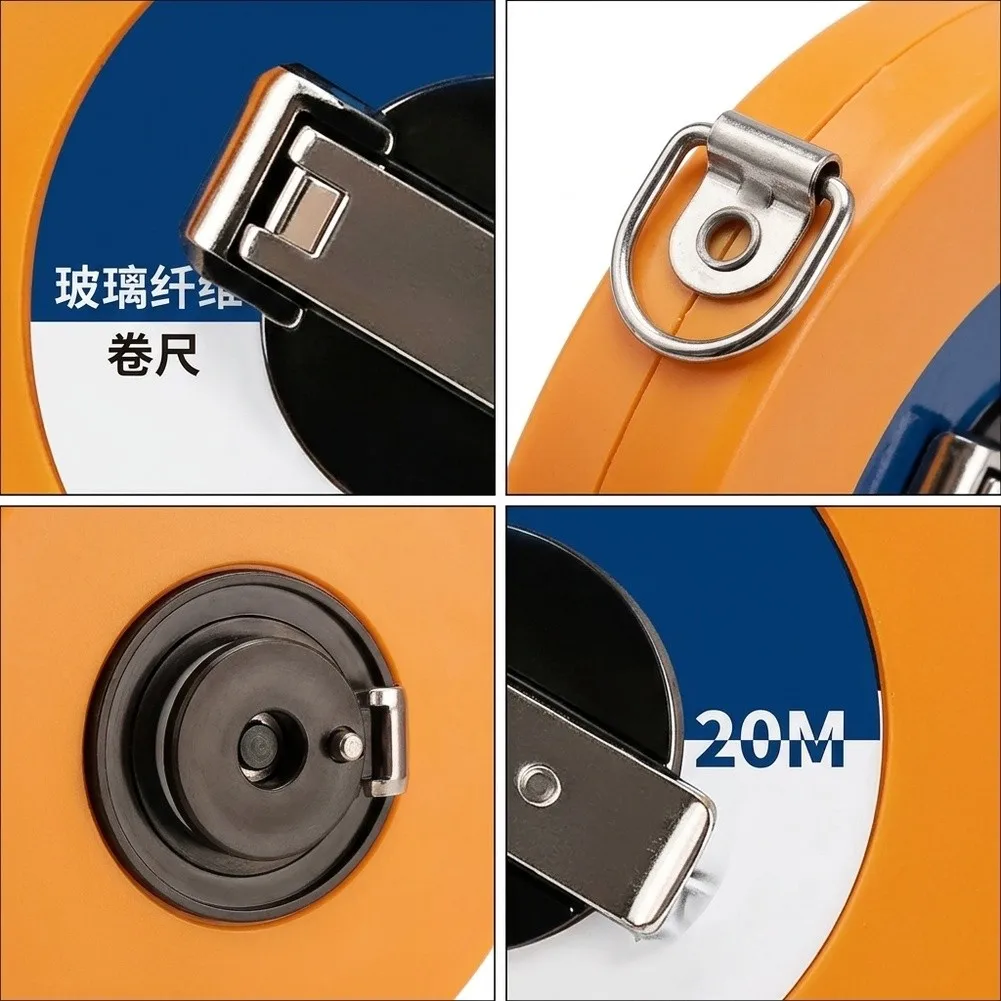 Measuring Tape with Fiberglass Material Dual-Sided Graduations Waterproof Finish and Non-Slip Pattern for Reliable Results