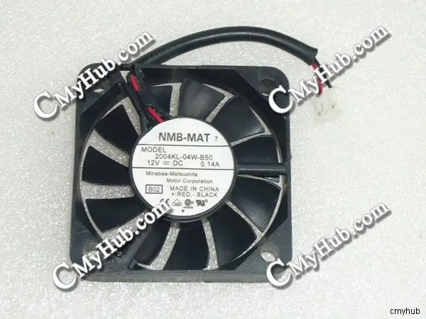 For NMB-MAT 2004KL-04W-B50 B02 DC12V 0.14A 5010 5CM 50MM 50X50X10MM 3pin Cooling Fan 2004KL-04W-B50