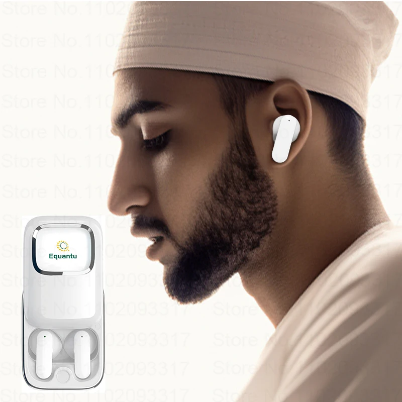 Equantu Wireless Bluetooth Earphone Quran Buds Slide Headset TWS Mini Portable In-Ear Sport Earbuds Muslim Gift