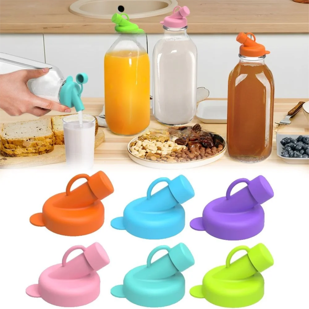 

6/8 шт. силиконовые крышки для бутылок с молоком, многоразовые герметичные сменные крышки для бутылок, колпачки для сохранения свежести