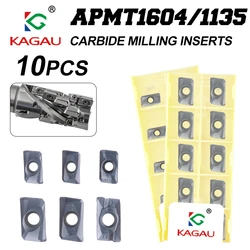 Inserto de carburo Indexable, 10 piezas, Apmt1135, Apmt1604, Pder M2, H2, Apmt 1135, Apmt 1604, Cnc, Apmt160408