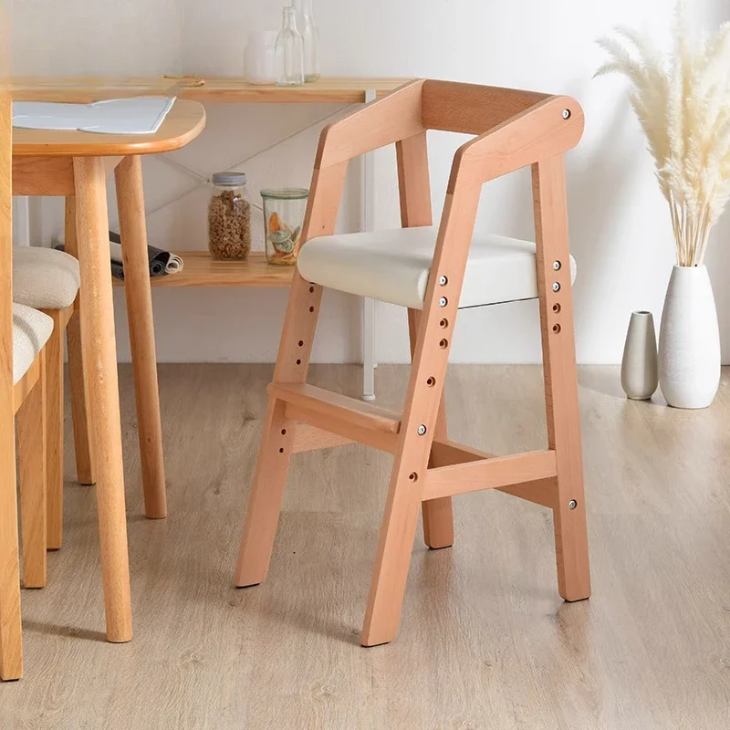 Japanese Solid Wood Can Lift Children's Dining Chairs, Home Baby Food Table Chair, Study Chair, Writing Chair  Baby Seat Chairs