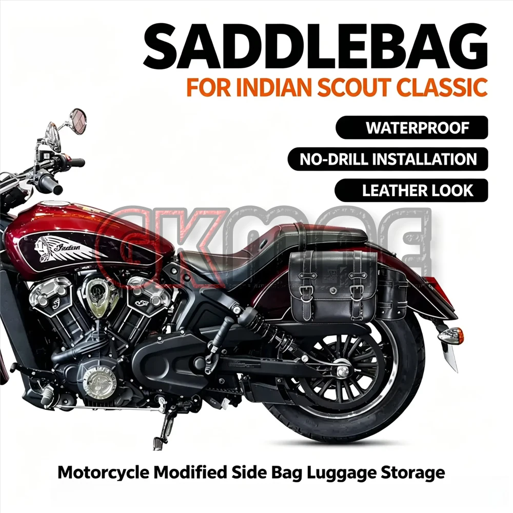 For Indian Scout Classic Motorcycle Modified Saddlebag Side Luggage Bag Side Storage Box Pannier Bag Mounting Bracket Complete