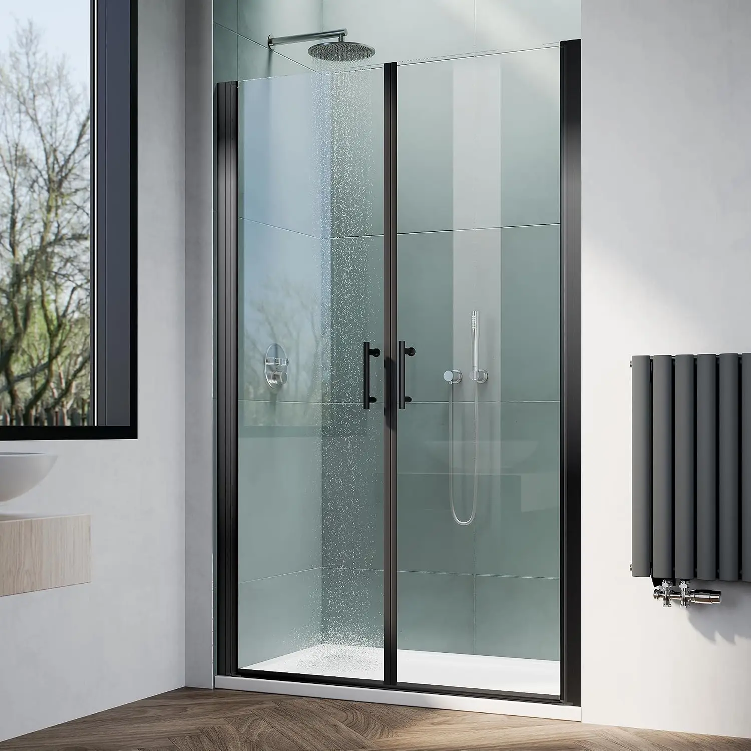 Double Pivot Shower Door 42.4-44