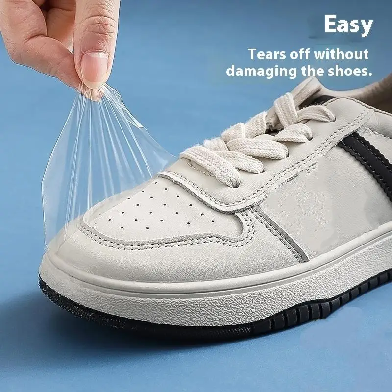 30/90 قطعة حذاء تو المطر ملصقات أفلام واضحة حذاء رئيس إزالة البقع ارتداء مقاومة الأوساخ مقاومة ملصقات الأحذية المقاومة للماء #3