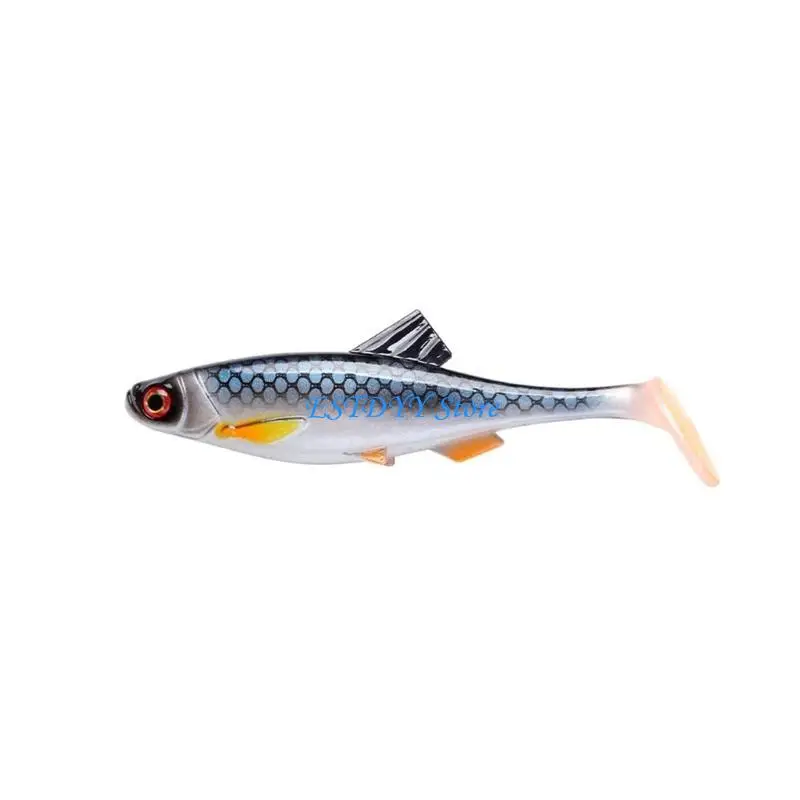 

G6DE Soft Fishing Baits Slow Sinking Lures Swimbaits Baits, 14cm 20.3cm T Tail Fishing Lures Simulation Soft Swimming Lures