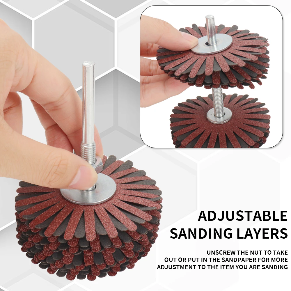 Ugelli per molatura del legno Panno per levigatura Ruota per lucidatura dei mobili Disco per carta vetrata Utensile elettrico rotante Testa per molatura per la lavorazione del legno