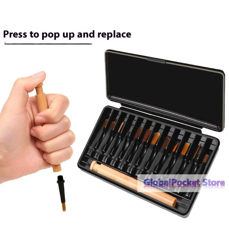 12Pcs/Set Disposable Nail Polish Brush Pen Can Replacement Head Brush Nail Brush Liquid Applicators Phototherapy Manicure Tools