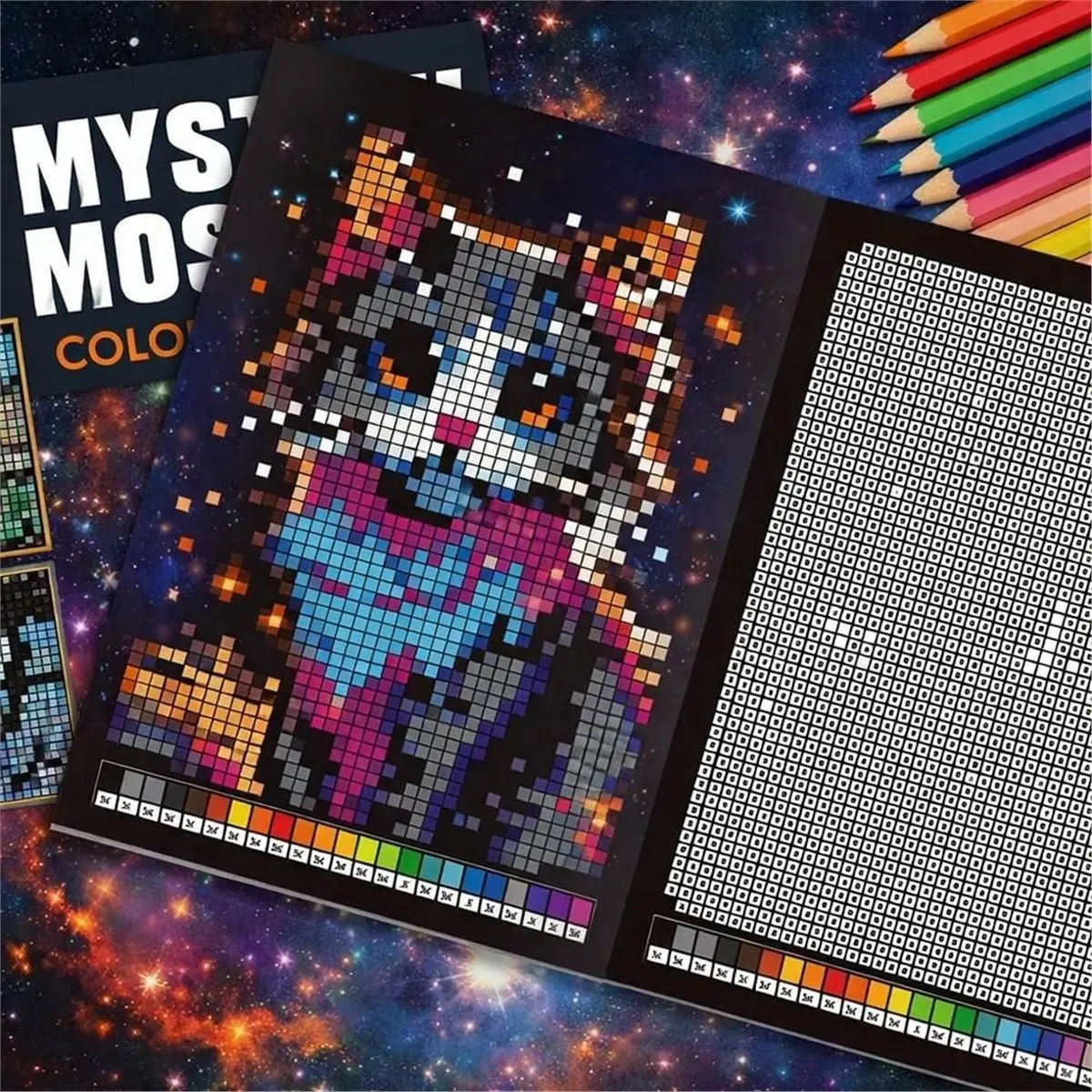 PHONE&GEAR 100 Mysteries: A Coloring Book for Adults Relaxation and Wonder - Squares, Diamonds