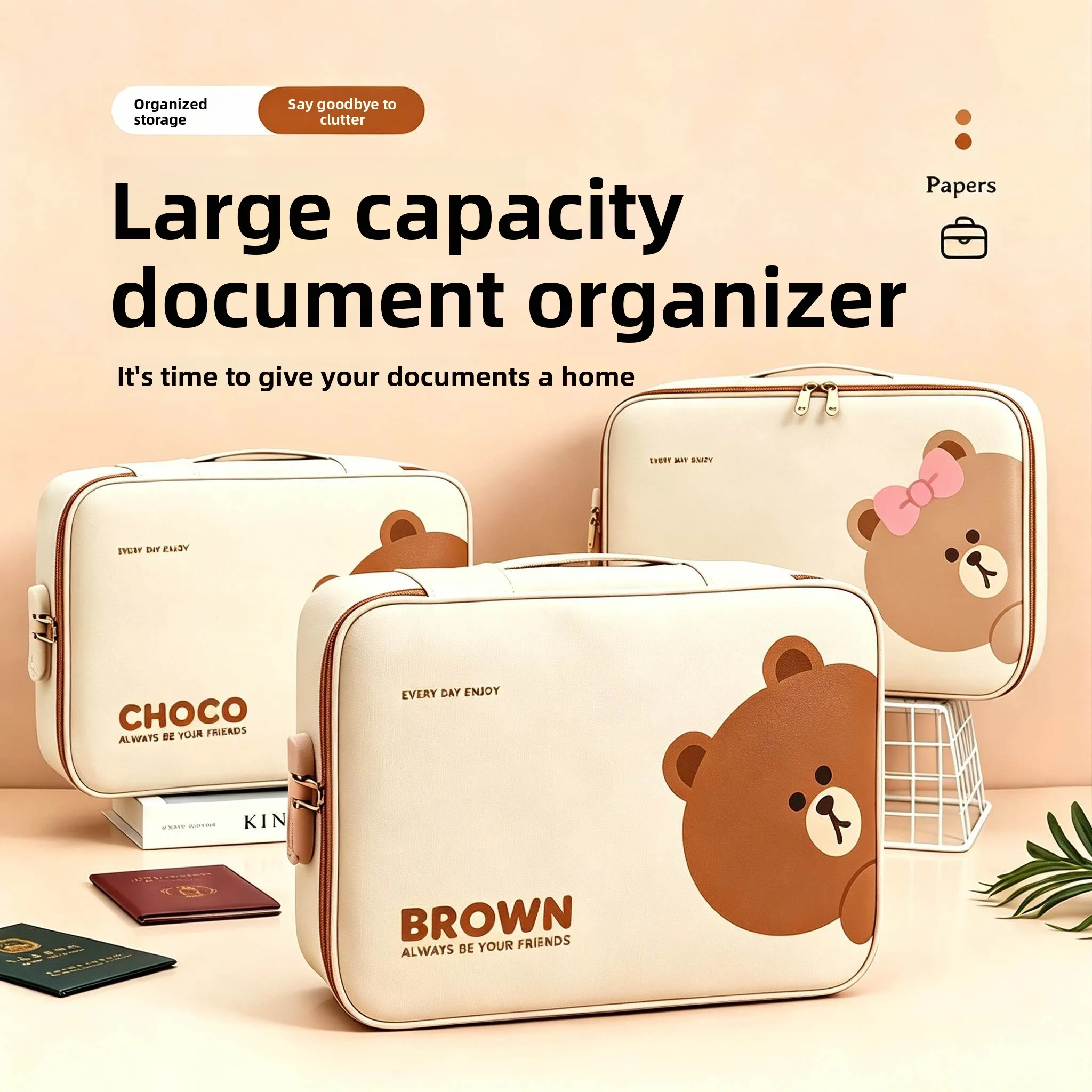 travel-document-storage-bag-integrated-card-holder-family-file-storage-box-passport-wallet-dual-sided-use-organizer