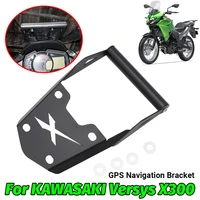 Soporte de barra transversal para teléfono inteligente de motocicleta, soporte de placa de navegación GPS para KAWASAKI Versys X300 X-300 Versys-X 300, accesorios