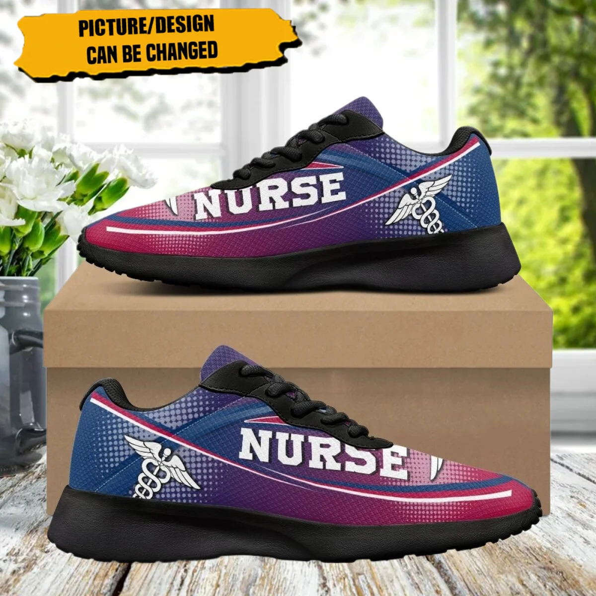 Nurse Medical Tools Print Breathable Soft Women Casual Shoe Fashion Comfort Shock Absorbing Non-slip Ladies Sneaker for Outdoor