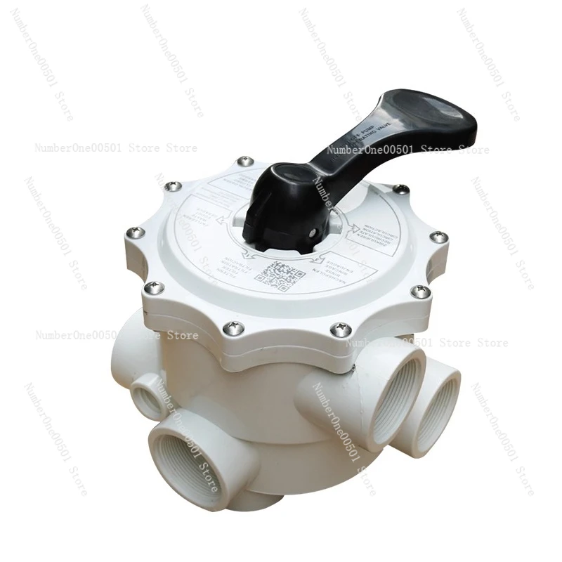 Válvula multipuerto con filtro de arena para piscina, válvula de Control de 6 posiciones montada en la parte superior, sistema de circulación para piscina