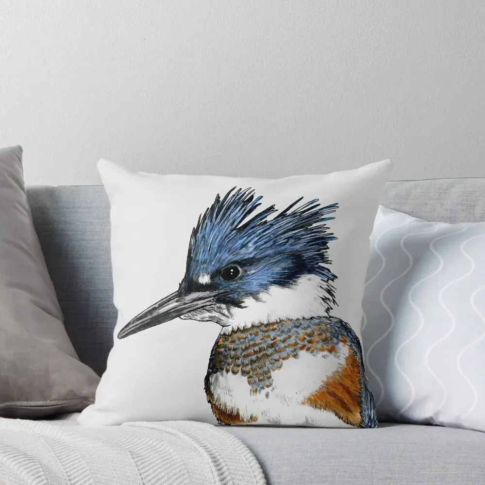 BELTED KINGFISHER Throw Pillow Cushions Home Decor Decorative pillow case Pillows Aesthetic pillow