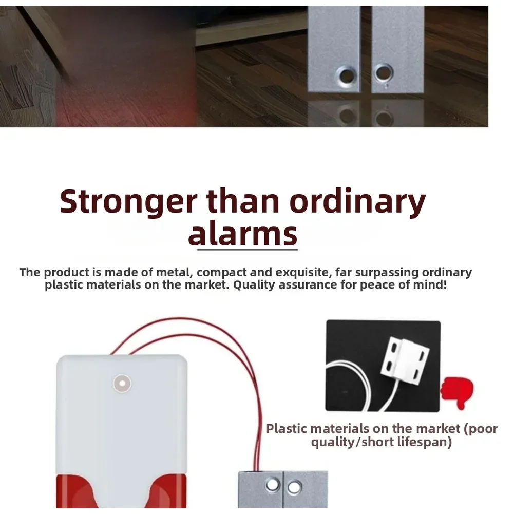 Sound and Light Wired Magnetic Alarm for Doors with 100dB Output for Fire Notification in Schools and Office Complexes
