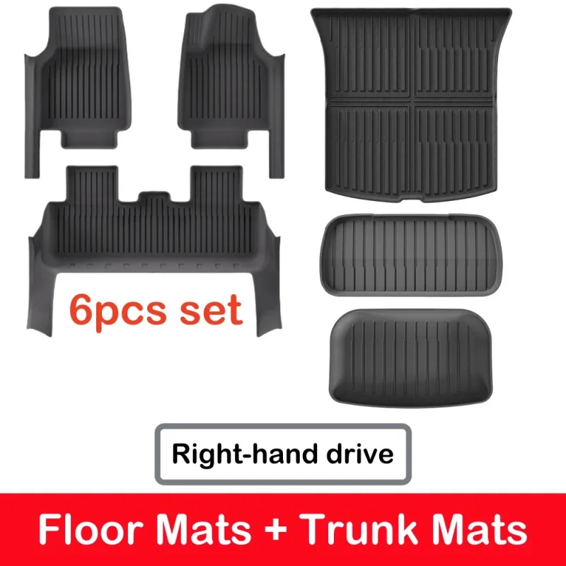 Hot Selling Full Set TPE Floor Mats For Model Y 2025-2026 Waterproof Car Liners With Storage Space