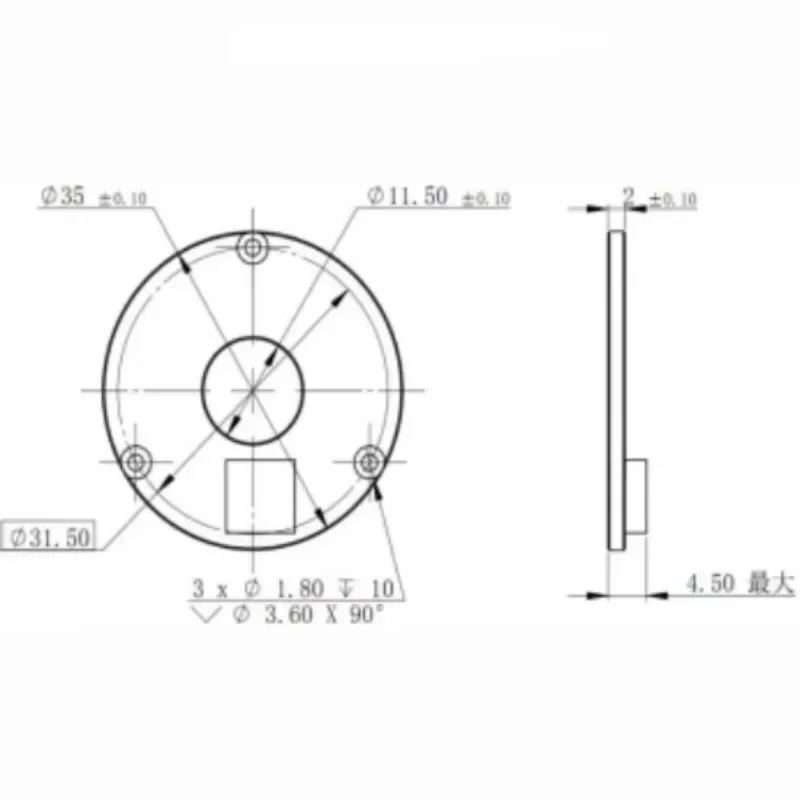 High Accuracy 18-Bit Capacitive Absolute Encoder ±0.05° SSI 5V Angular Position Sensor for Servo Motors Motion Control Systems