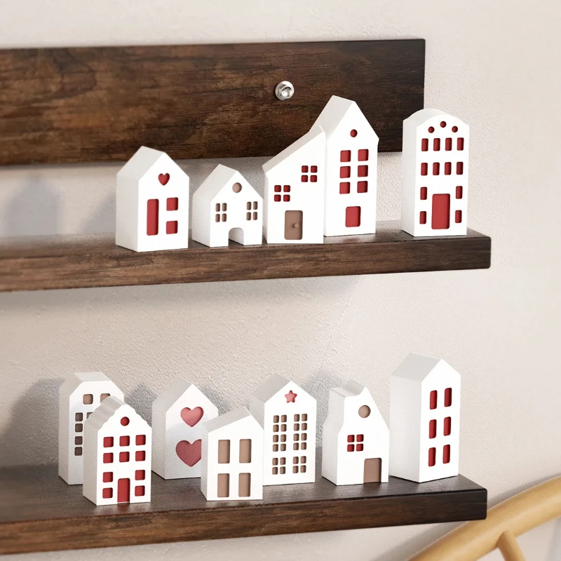 Ornamente Europäischen Stil Haus Silikon Form Kleine Atmosphäre Dekoration Beleuchtung Haus Gips Kleber Form Für Weihnachten
