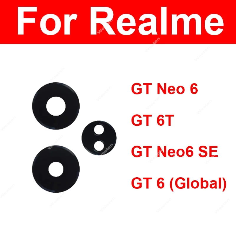 Back Camera Glass Lens For Realme GT 6 GT 6T GT Neo 6 Neo6 SE Rear Camera Lens Glass with Sticker Replacement Repair Parts