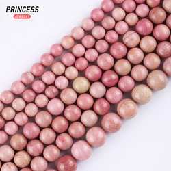 A+ Natural Rose Rhodonite Loose Beads for Jewelry Making Bracelets Necklace DIY Accessories 4 6 8 10 12mm Wholesale