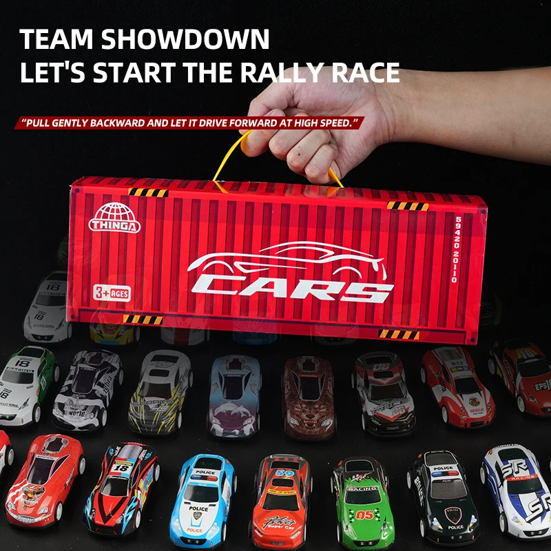 

48pcs Mini Racing Car Set with Map & 4-Level Garage, Gift Box Edition, Interactive Toy for Kids Birthday Holiday Gift