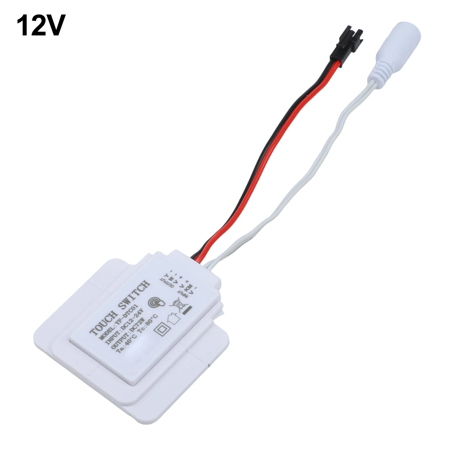 12V 5A Touch Sensor Switch for LED Mirror Light Control with Dimming Function Supporting Single and Dual Color Strips