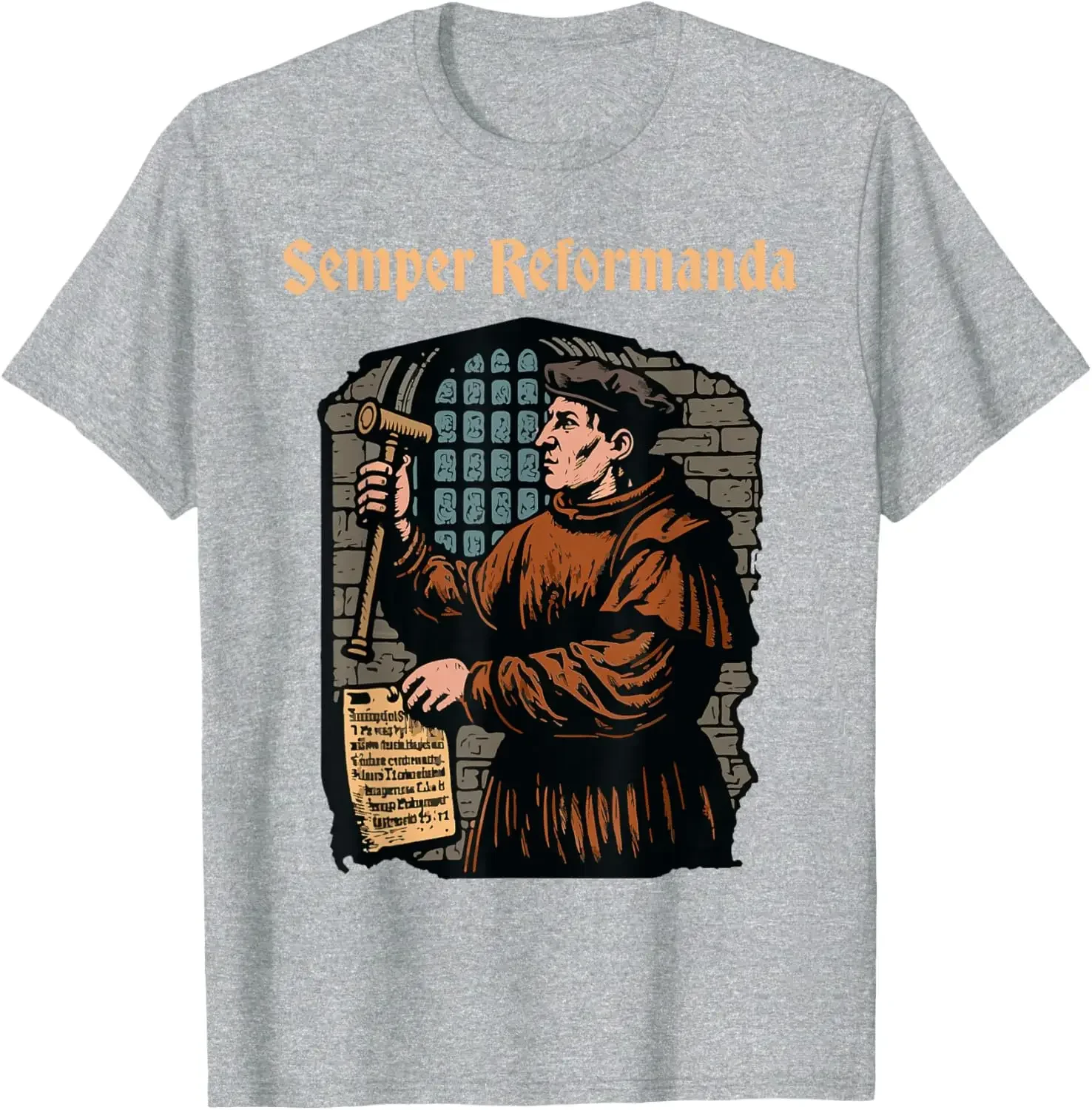 مارتن لوثر الإصلاح سيمبر إصلاحماندا كريستيان تي شيرت القطن ريترو ستريت أزياء الرجال القطن قميص قصير الأكمام تصميم