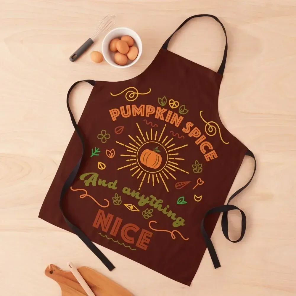 

Pumpkin Spice & Anything Nice Latte lovers coffee Apron Women Kitchen women's work barber uniform Apron
