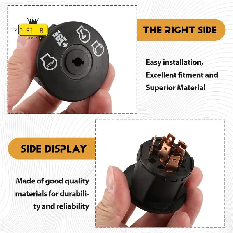 

ABIB -Ignition Switch 4 Position With Key For Riding Lawn Mower Tractor 193350 532193350