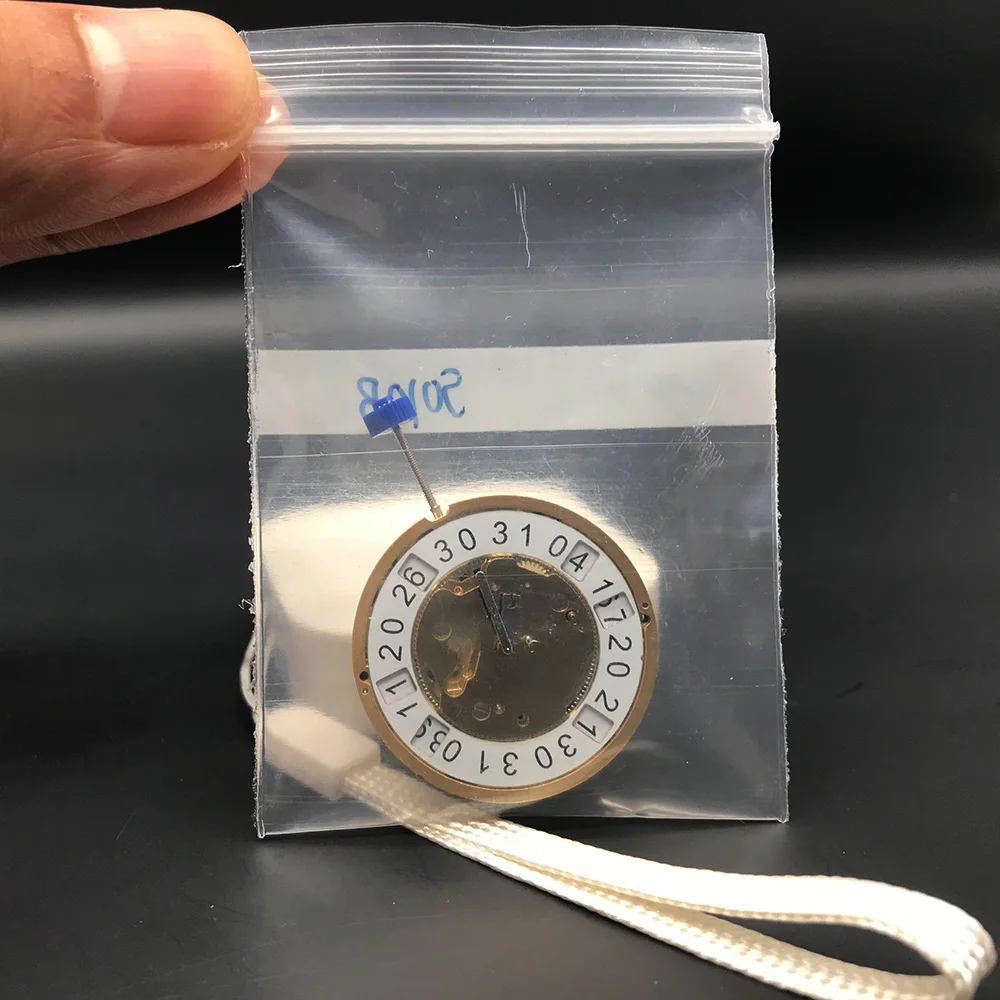 SW Ronda 5010B 10 Jewels Quartz Watch Golden Movement Date-just Stem White Single Date Clock Parts Replacement