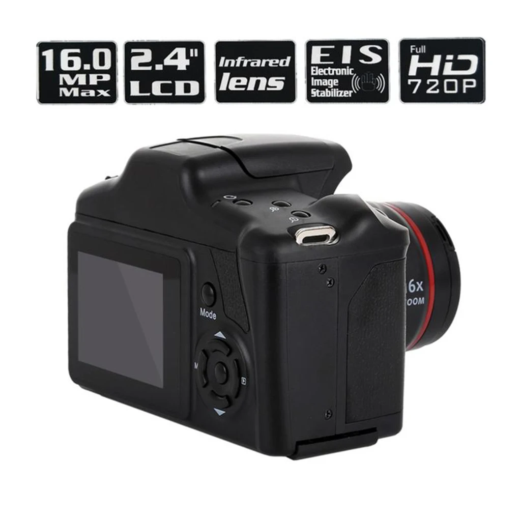 Digital Camera Sweet Gift 5 Megapixel Fixed Lens Cameras High Resolution SLR Cam 4 Times Multiple Languages Mini Cams