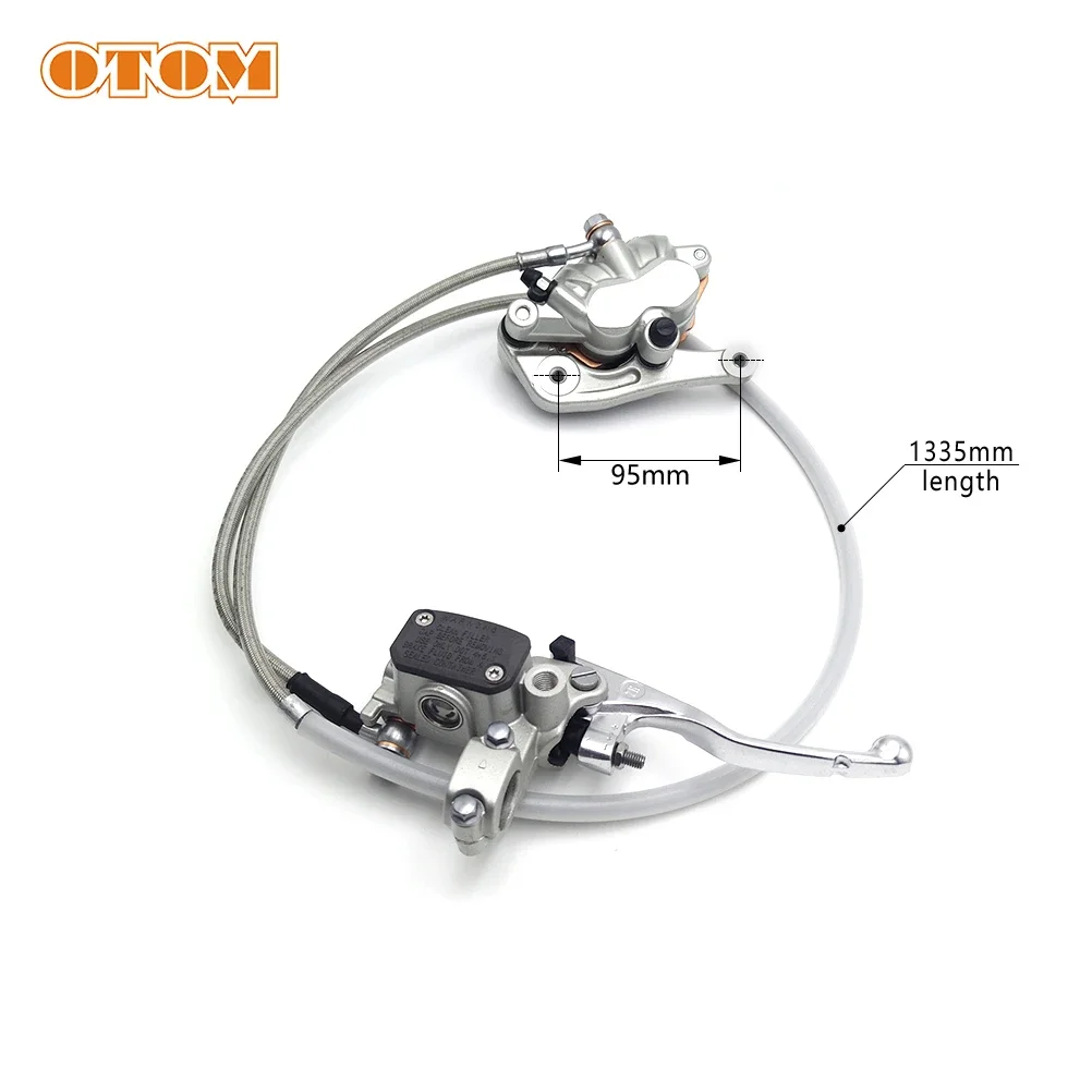 OTOM Motocross Front Rear Brake Pump Assembly Aluminum Silvery Hydraulic Caliper For KTM MXC SXS XCW EXCF Motorcycle Bikes Parts