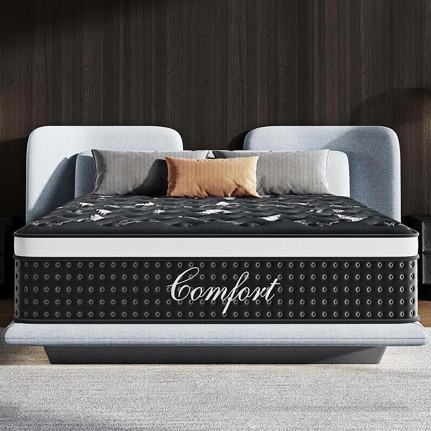12-Inch Full Size Firm Hybrid Mattress in a Box with Pocket Springs and Cooling Memory Foam, Motion Isolation, Pressure Relief, CertiPUR-US Certified, 75