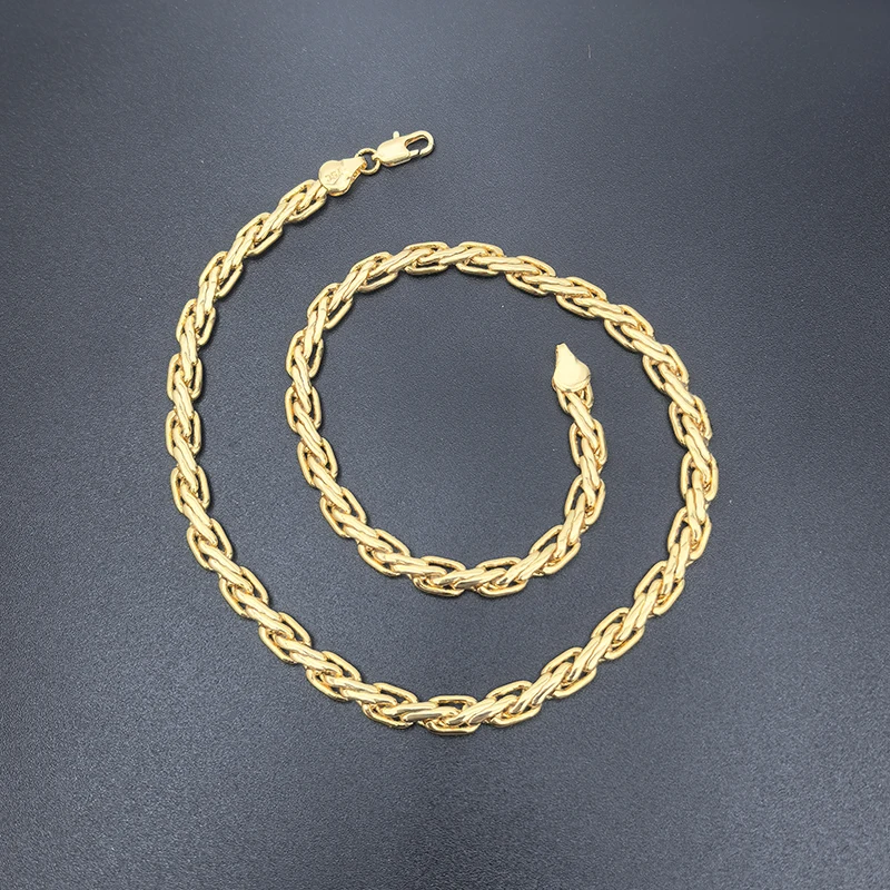 الهيب هوب ربط سلسلة قلادة للنساء الرجال 18 بوصة سحر 6 مللي متر سلسلة مسطحة العصرية ارتداء اليومي حفل زفاف هدية #3