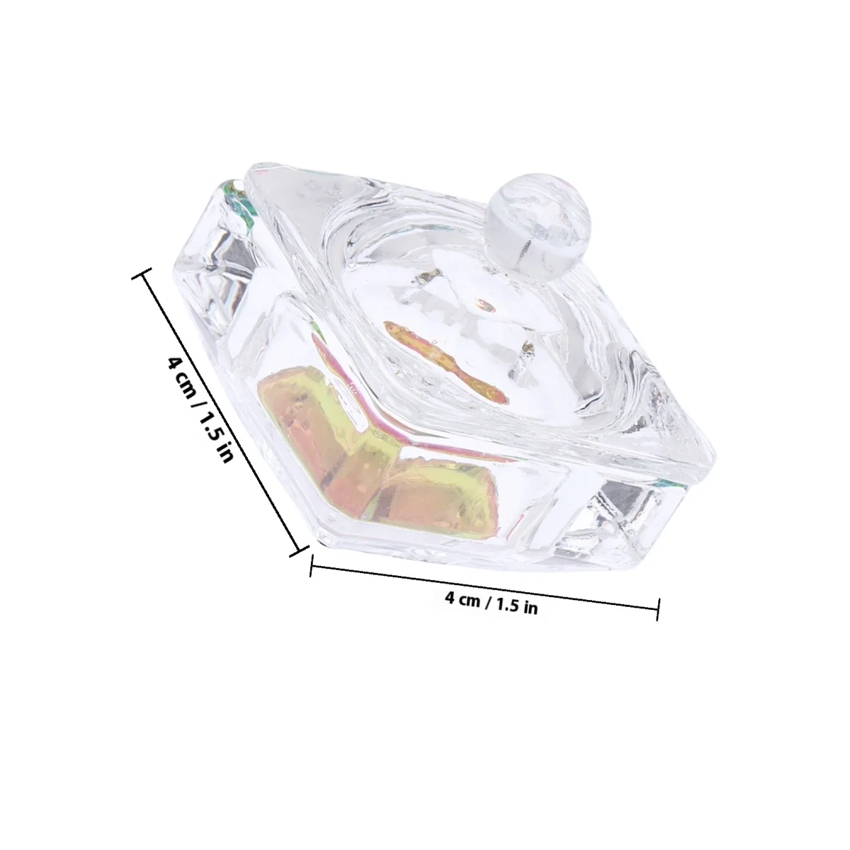 2 szt. Małe miseczki do paznokci wykonane z wysokiej jakości szkła, kompaktowy rozmiar dla łatwego przenoszenia, idealne do mieszania wszystkich płynów akrylowych i...