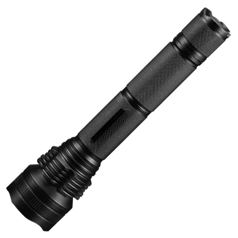 Black Bright Flashlight Outdoor Rechargeable Long Range Battery Flashlights Self Defense Aluminum Alloy Lanterna Lighting